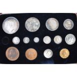 1937 Royal Mint George VI cased silver proof specimen coin set, missing one coin but includes
