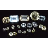 A collection of gemstones including citrine, apatite & aquamarine