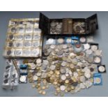 A collection of largely UK coinage, William III onwards, together with modern crowns, medal coins, a