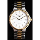 Longines Conquest gentleman's automatic wristwatch ref. L1.620.3 with date aperture, luminous gold
