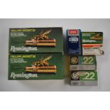 One-thousand-two-hundred-and-fifty .22 rifle cartridges including Remington Yellow Jacket, CCI