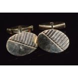 A pair of 9ct gold cufflinks, 3.8g