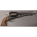 Ruger Old Army .44 six-shot single action revolver with shaped wooden grips, adjustable sights