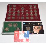 Twenty five London 2012 Olympic 50p coins (incomplete set), together with Royal Mint Olympic