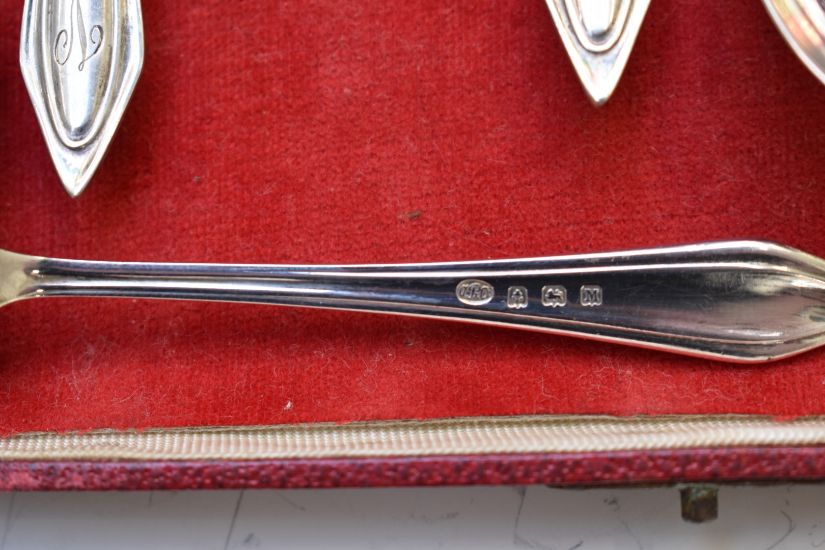 Three cased sets of hallmarked silver coffee or teaspoons, weight 198g - Image 6 of 6