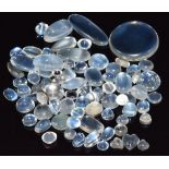 A collection of loose moonstone cabochons, 34.4g