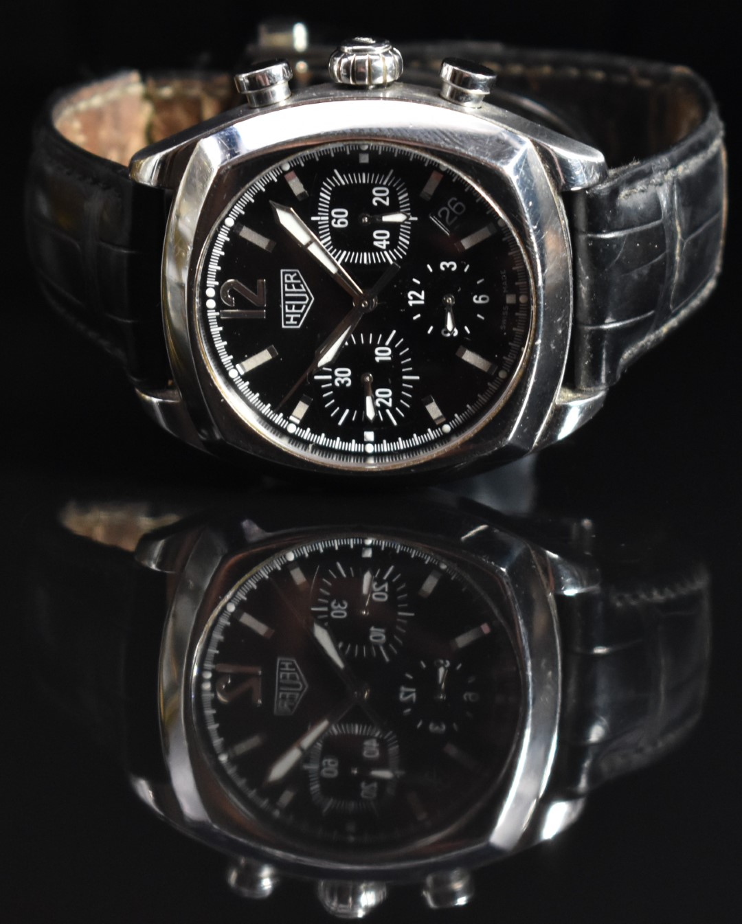 Heuer Classic Monza gentleman's automatic chronograph wristwatch ref. CR2110 with luminous hands, - Image 2 of 4