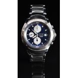 Seiko gentleman's chronograph wristwatch ref. 7T92-0HX0 with date aperture, luminous hands and