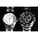 Two gentleman's wristwatches Citizen Eco-Drive perpetual chronograph ref. GN-4W-S with date