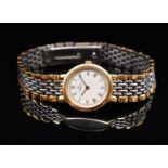 Omega DeVille ladies wristwatch ref. 795.0897.2 with gold hands, Roman numerals, cream dial, gold