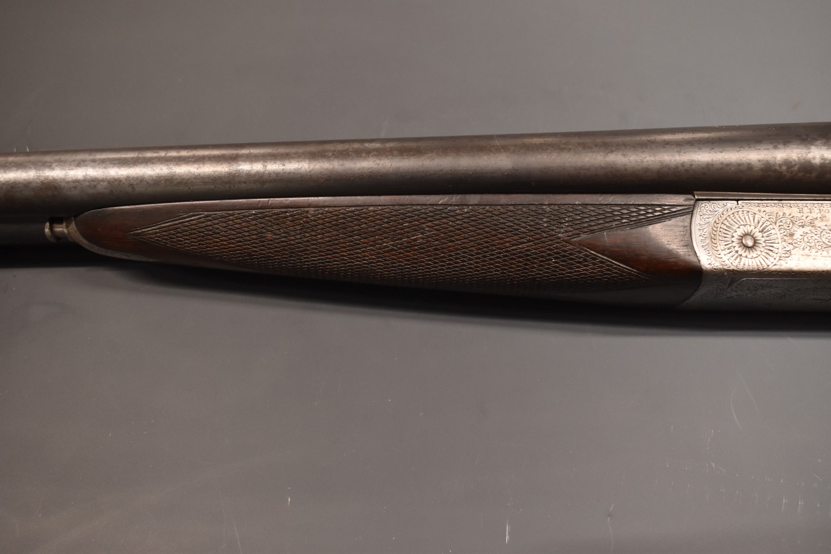 Herbert E Pollard & Co of Worcester 16 bore side by side shotgun with scrolling engraving to the - Image 9 of 11