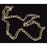 A 9ct gold curb link necklace, 14.2g