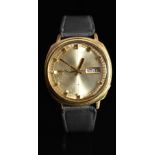 Seiko 5 gentleman's automatic wristwatch ref. 6119-6003 with day and date aperture, gold hands, hour
