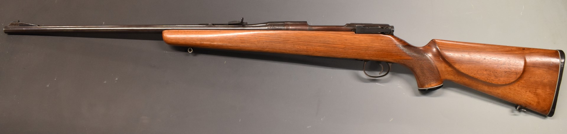 BSA .303 bolt-action rifle with chequered semi-pistol grip, adjustable sights, sling mounts and 24 - Image 3 of 3