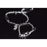 An 18ct white gold bracelet set with diamonds by Damas, in original box, 2g