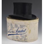 A silk 'Extra Light' top hat or riding hat, in Jacksons Limited box