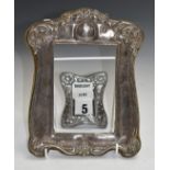 Art Nouveau hallmarked silver photograph frame, to suit 6x4 inch photo, Chester 1909, maker W J
