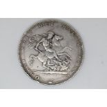 George III 1818 silver crown TUTAMEN LIX edge