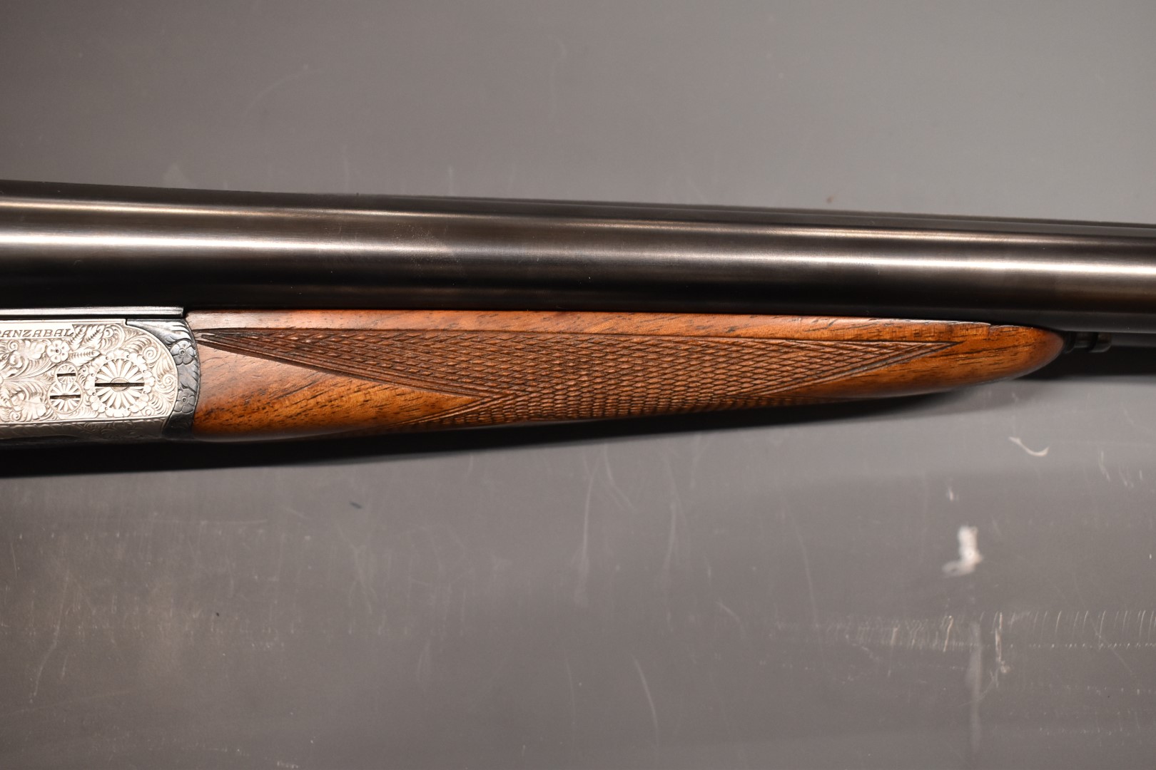 AYA No.4 12 bore ejector shotgun with heavily engraved decoration to the named locks, underside, - Image 5 of 12