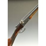 AYA No.3 12 bore side by side shotgun with named locks, border engraved locks, trigger guard,