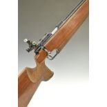Anschutz model Match 54 .22 bolt-action target rifle with raised cheek piece, adjustable butt