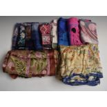 Six Liberty scarves including silk and four other scarves