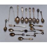 Hallmarked silver and white metal cutlery, most hallmarked or marked sterling, some marked 800,