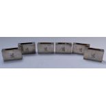 Six silver matchbox holders comprising five Indian examples impressed silver Cooke and Kelvey, the