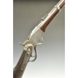 Spencer model 1865 .50 calibre underlever repeating percussion hammer action carbine rifle with