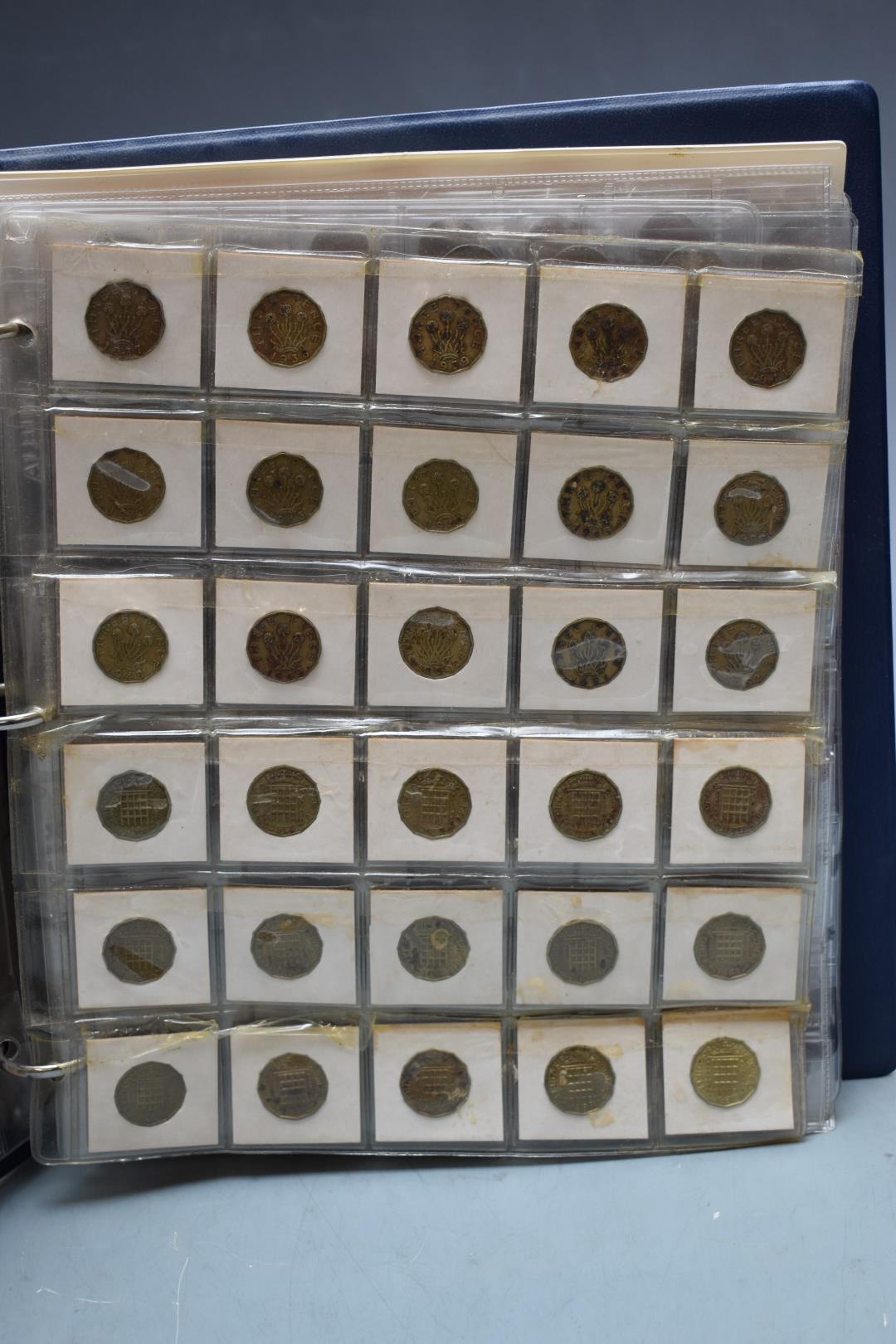 An amateur collection of UK coinage in an album, includes farthings 1806-1956 (not complete) many - Image 2 of 7