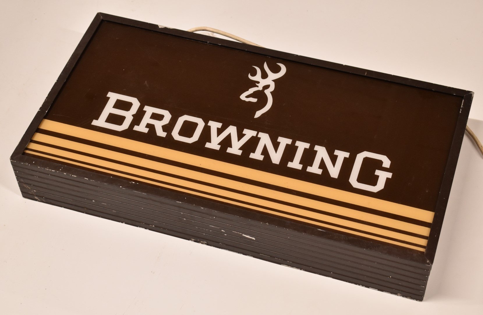 Browning Sign Router Browning double sided illuminated shop display or advertising sign with ...