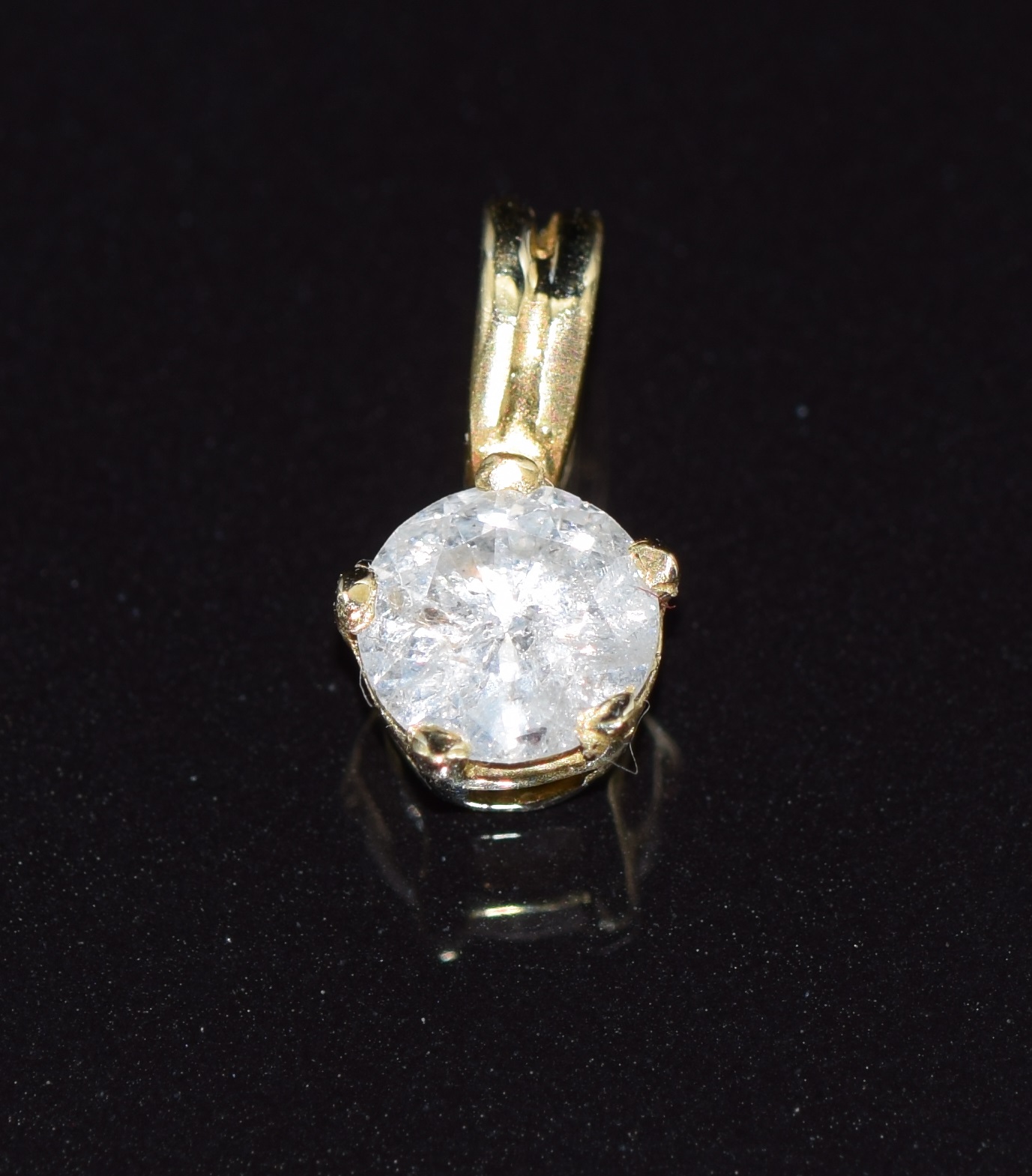 An 18ct gold pendant set with a round cut diamond of approximately 0.48ct, with certificate - Image 2 of 2