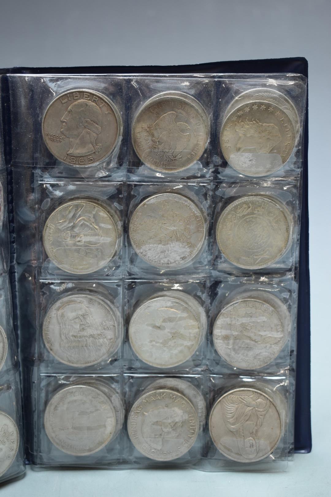 A collector's album of 720 replica dollar/crown sized silver coloured coins - Image 3 of 5