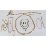 A collection of designer necklaces including Monet, A&S, etc