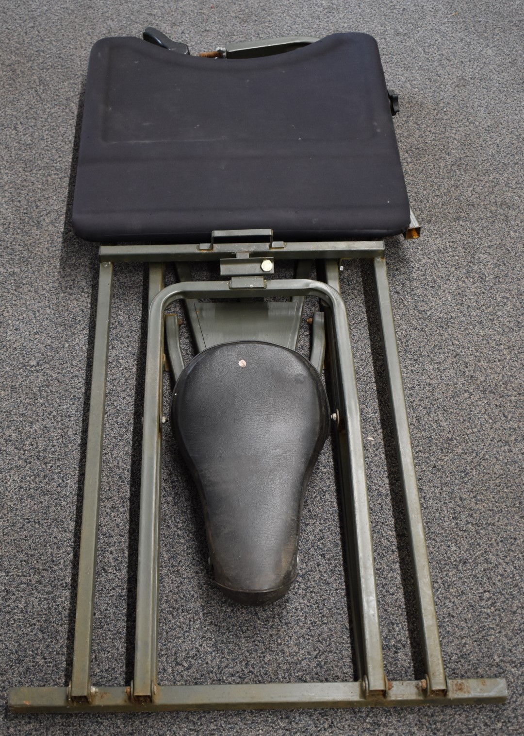 A folding metal rifle shooting bench with neoprene top and rest. - Image 4 of 4