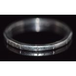 Art Deco platinum wedding band, 3.9g, size Q/R