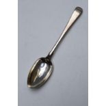 George III bottom hallmarked silver Old English pattern table spoon, London circa 1760s, maker