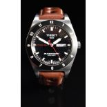 Tissot PRS 516 gentleman's automatic wristwatch with day and date aperture, luminous hands and