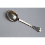 Believed West Country circa late 17thC provincial hallmarked silver treffid or dog nose spoon with