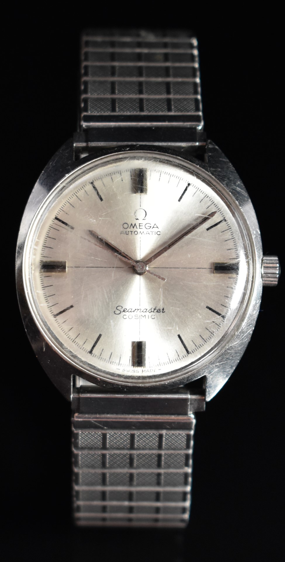 Omega Seamaster Cosmic gentleman's automatic wristwatch ref. 165.023 with two-tone hands and baton