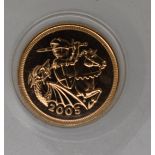 2005 gold half sovereign with Timothy Noad design reverse