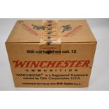 Five-hundred Winchester GB 12 bore shotgun cartridges, all in original boxes.  PLEASE NOTE THAT A