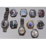 Ten gentleman's wristwatches including Adrem, Orient, Hurcules, Calverta, Chancellor De Luxe etc,