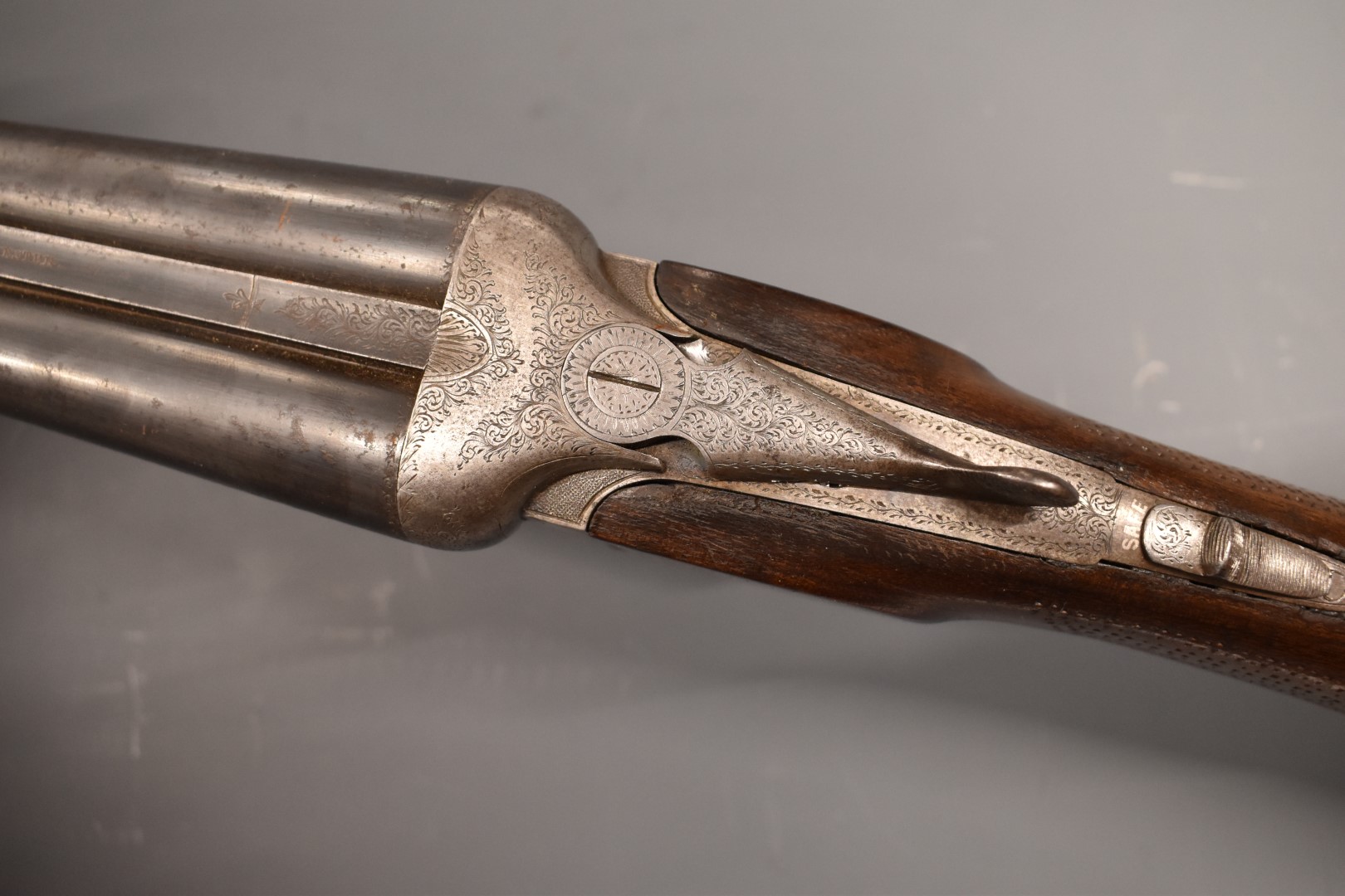 Herbert E Pollard & Co of Worcester 16 bore side by side shotgun with scrolling engraving to the - Image 11 of 11
