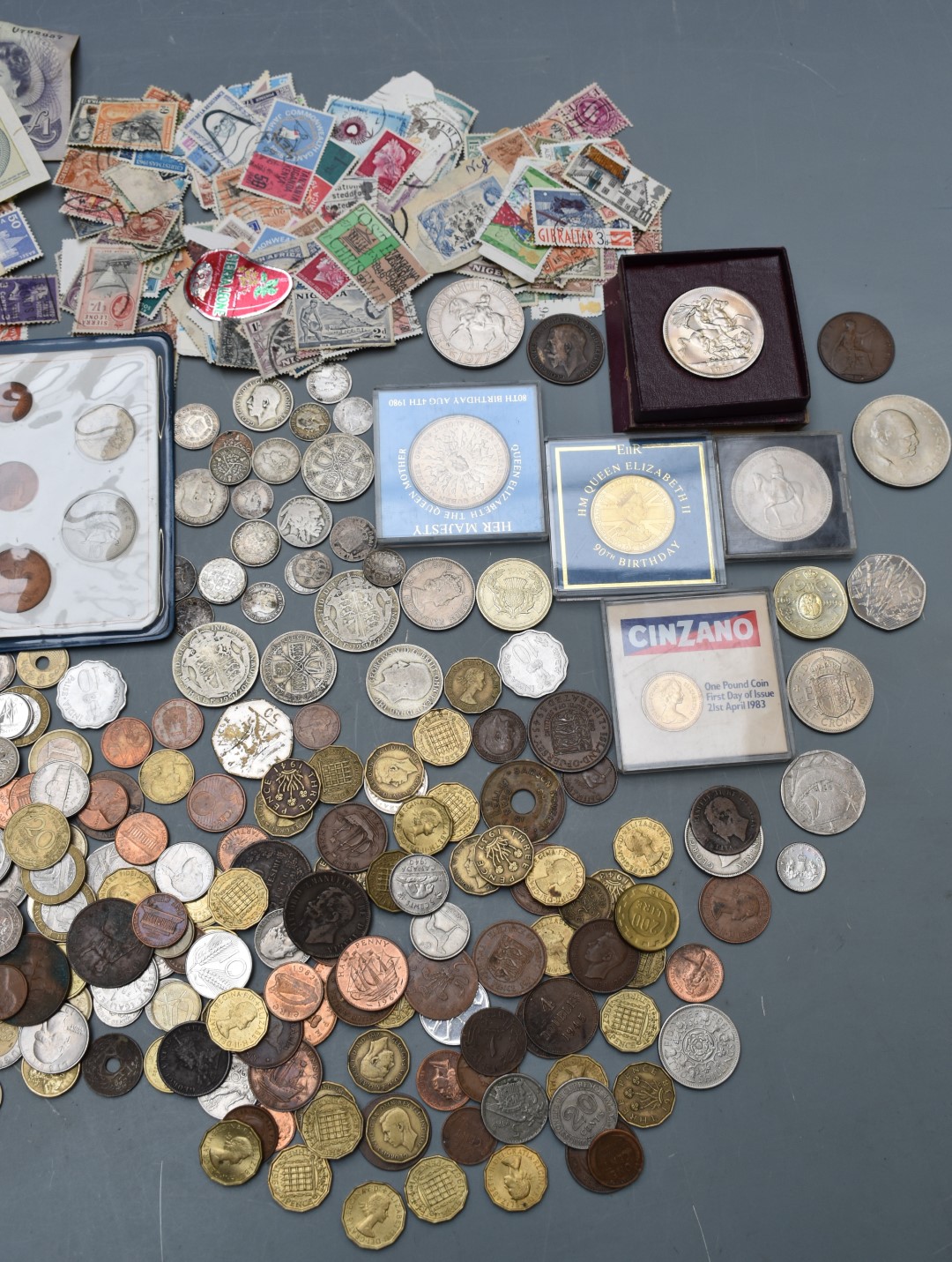 A quantity of UK and overseas coinage to include silver content, Victoria onwards. - Image 3 of 3
