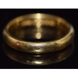 A 22ct gold wedding band, 5.3g, size N/O
