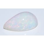 A loose pear cut opal cabochon measuring 9.28ct