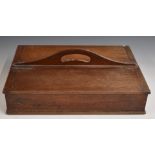 19th/20thC mahogany cutlery box with felt lined fitted interior, W47 x D33 x H17cm