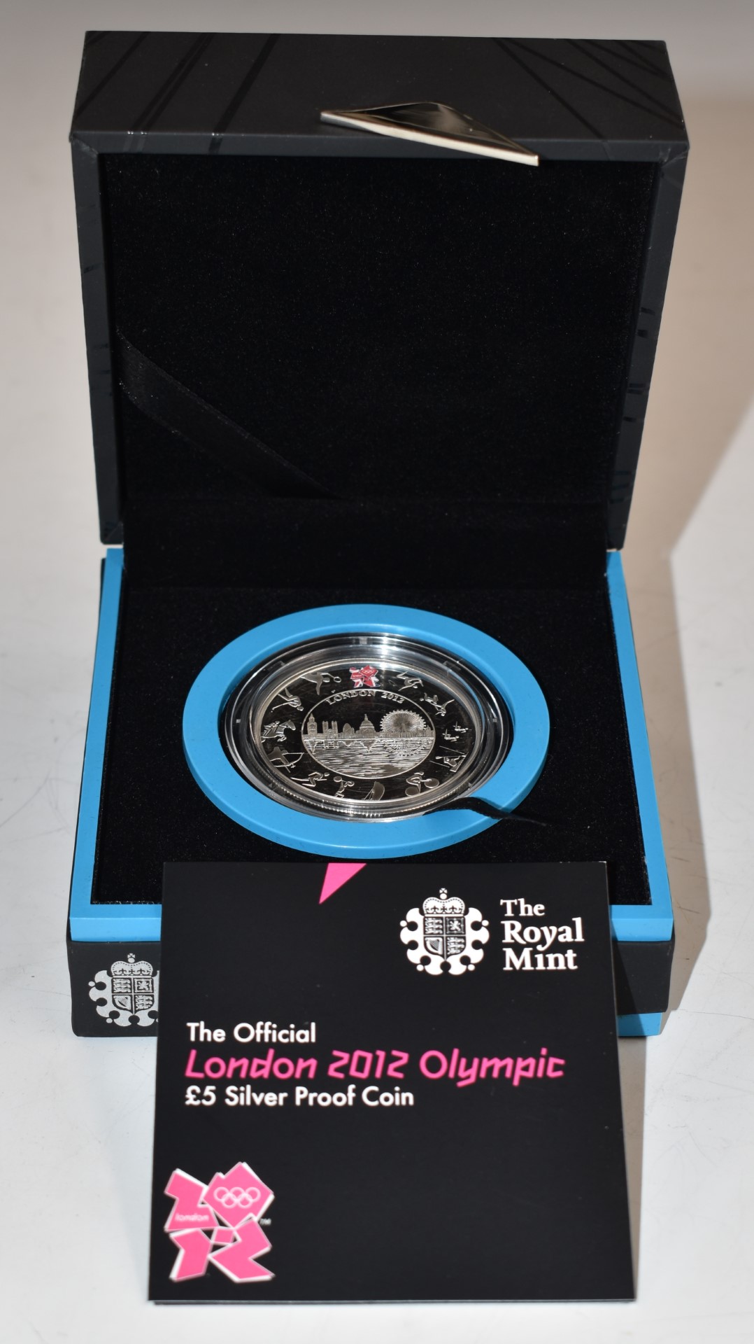 Royal Mint London 2012 £5 silver proof coin, cased with certificate