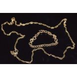 A 9ct gold necklace and 9ct gold bracelet